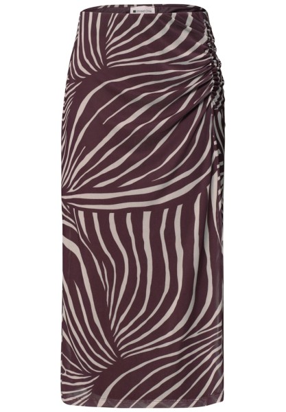 Midi-Rock aus Mesh mit Print