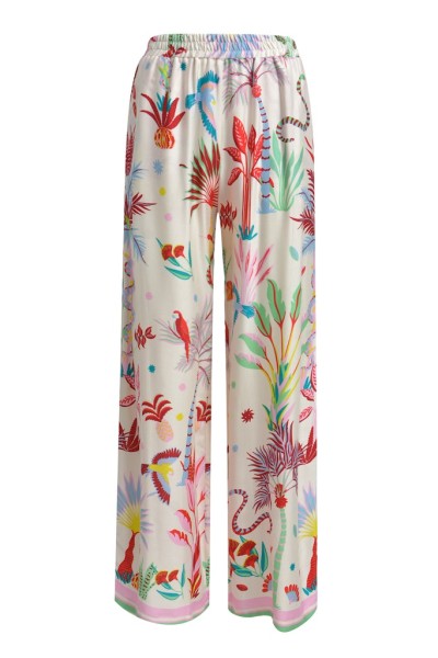 wideleg pants, elastic waist, french pockets