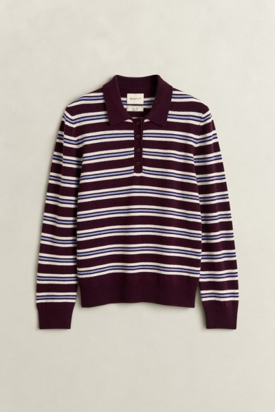 Gestreifter Rugger aus ultrafeiner Lambswool