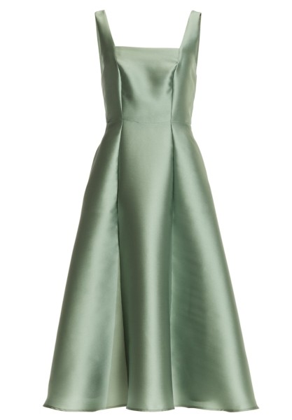 Cocktailkleid mit Karree-Ausschnitt aus Twill