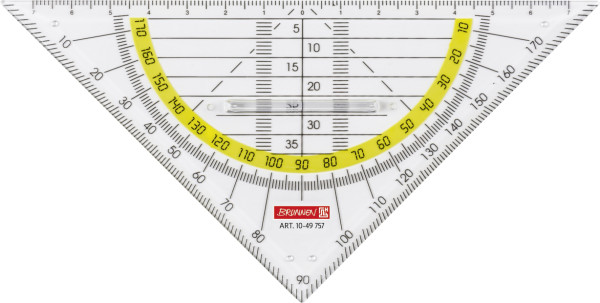 Brunnen 1049757 Geometrie-Dreieck 16cm Griff klar