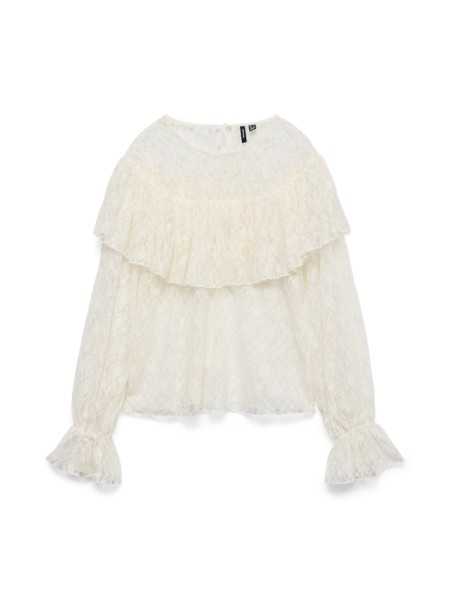 VMLOULOU LS FLOUNCE LACE TOP WVN