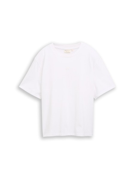 Boxy Fit T-Shirt mit Stickerei