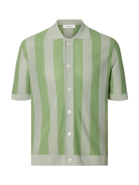 SLHSHANE SS OPEN STRUC POLO CARDIGAN