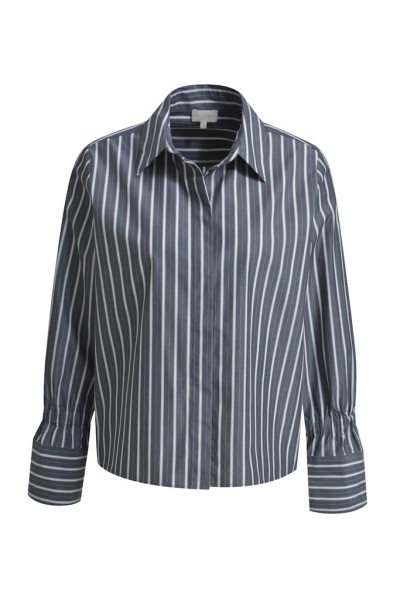 shirt blouse w/ elastic gathering above cuffs 1/1 sleeve