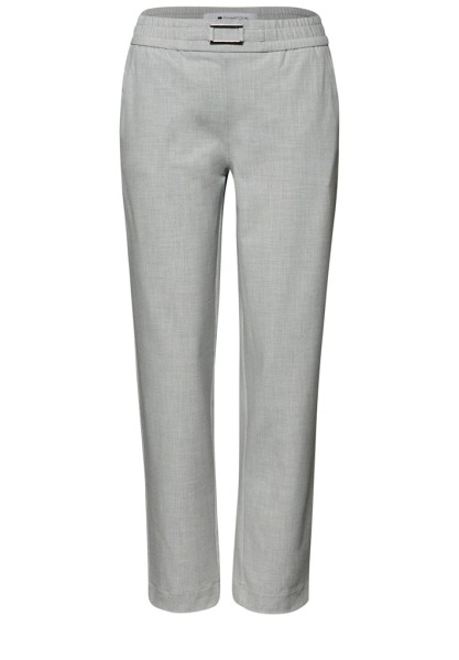 Mid Waist Slim Leg Hose mit Schnalle