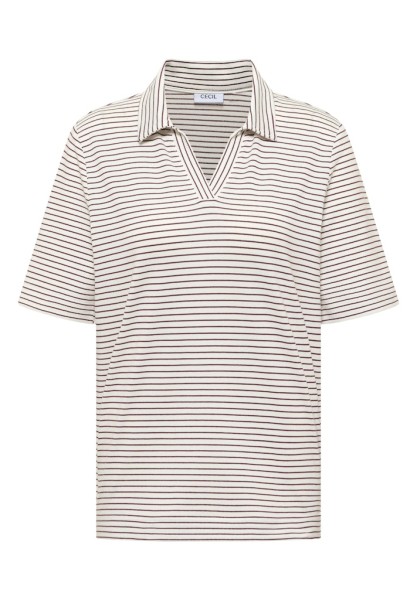 Kurzarm Poloshirt mit Streifen
