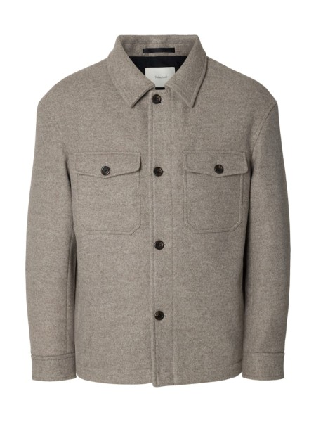 SLHMITCH WOOL BLEND SHACKET NOOS