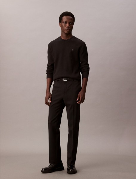 LS TEXTURE CTTN CREWNK SWEATER 1