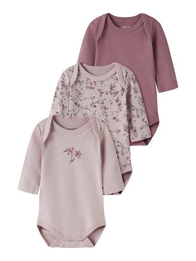 NBFBODY 3P LS VIOLETFLOWER NOOS