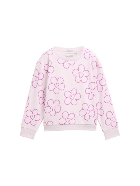 Cropped Sweatshirt mit Allover-Print