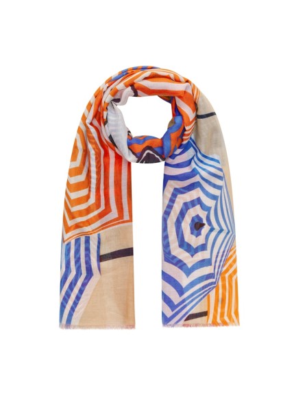 Schal aus reiner Baumwolle mit Peanuts-Muster
