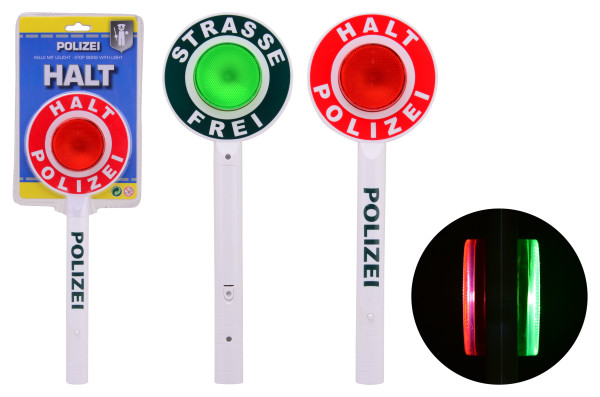 Polizei-Kelle mit Licht