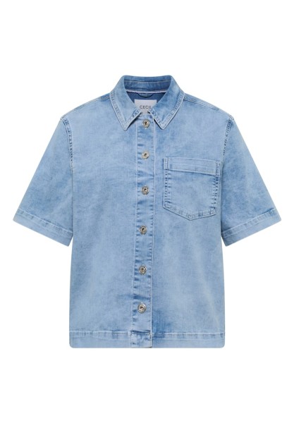 Kurzarm Overshirt mit Knopfleiste