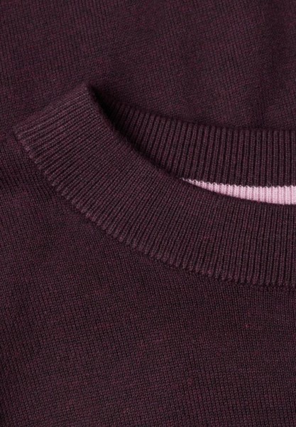 Pullover mit Rundhals in Unifarbe