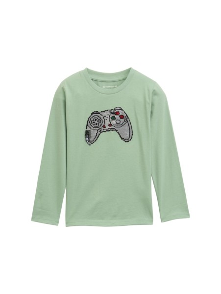 Langarmshirt mit Wendepailletten