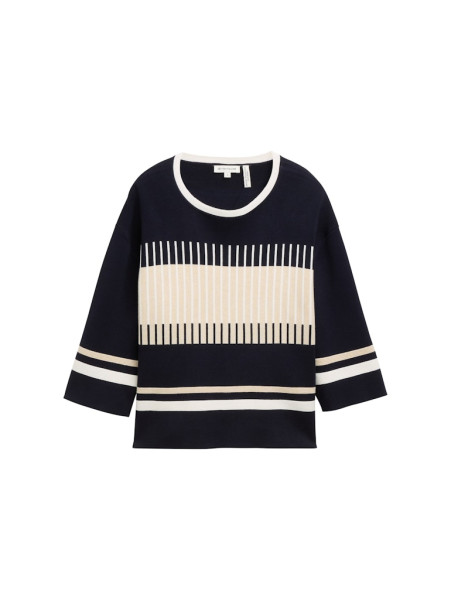 Strickpullover mit Streifenmuster