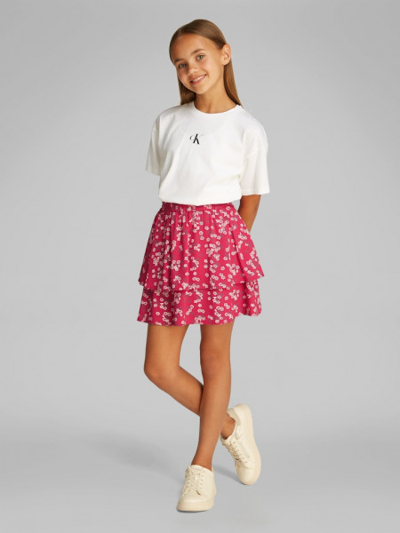 FLOWER AOP WOVEN SKIRT