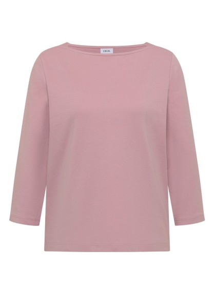 Basic Shirt mit U-Boot-Ausschnitt