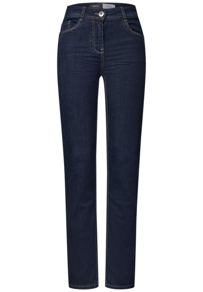 High Waist Straight Leg Jeans im Slim Fit