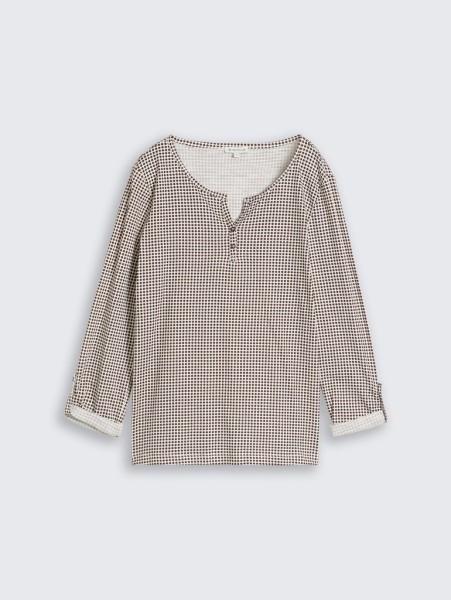 Henley T-Shirt mit Muster