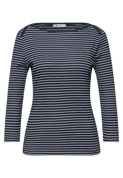 3/4-Arm Shirt mit U-Boot-Ausschnitt