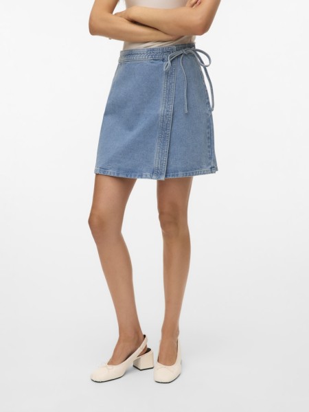 VMLIZA MR SHORT DENIM WRAP SKIRT GA NOOS