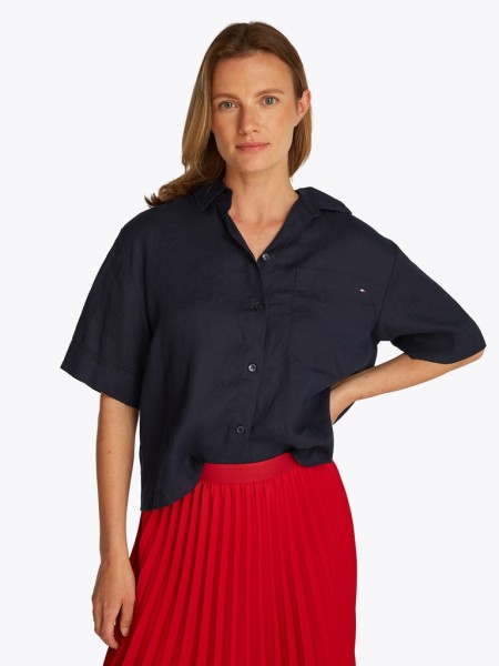 ESS LINEN RELAXED S/S SHIRT