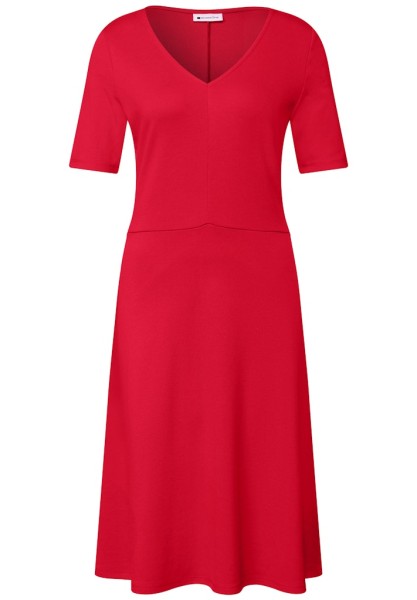 Knielanges Kleid aus Jersey mit Kurzarm