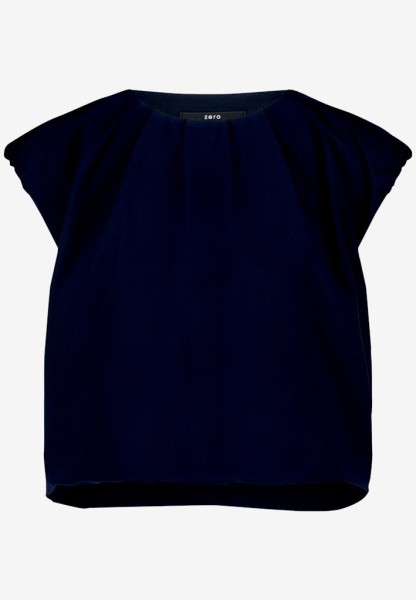 Cropped-Shirt mit Rundhalsausschnitt