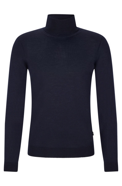 Slim-Fit Rollkragenpullover aus Schurwolle