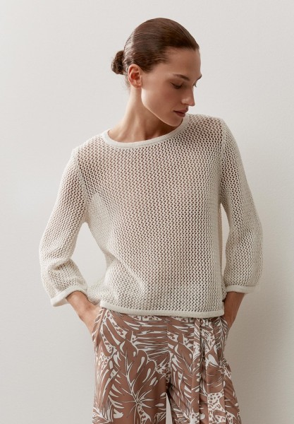 Ajour-Pullover mit Glanzeffekt