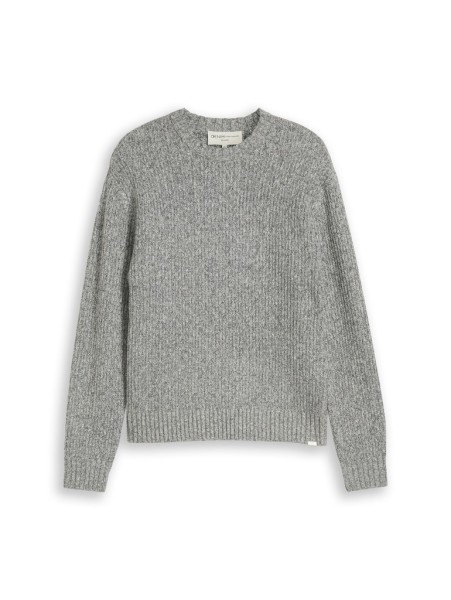 Relaxed Fit Strickpullover in Melange-Optik