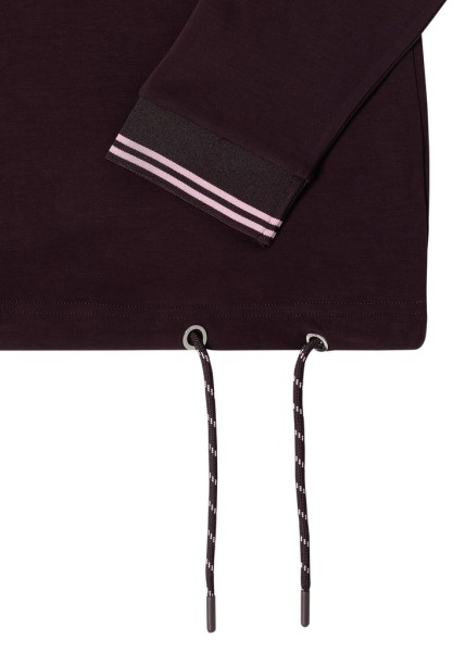 Langarm Shirt mit Stehkragen und Wording