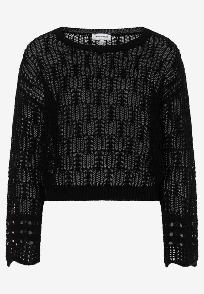 Ajour-Pullover mit ausgestelltem Ärmel