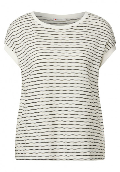 Shirt mit welligen Streifen