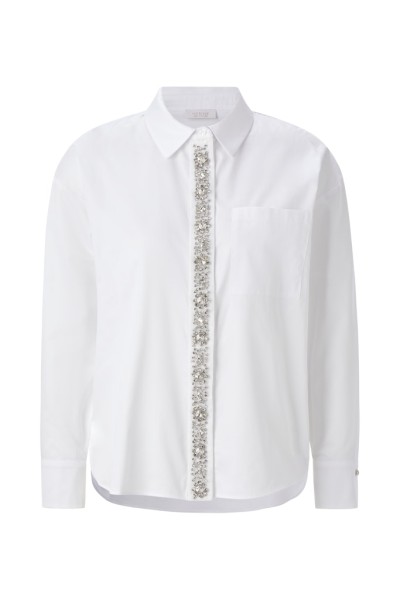 Cotton Blouse with Rhinestones