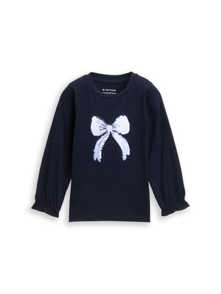 Langarmshirt mit Wendepailletten