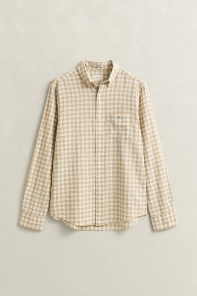 Gingham Hemd aus Leinenmix