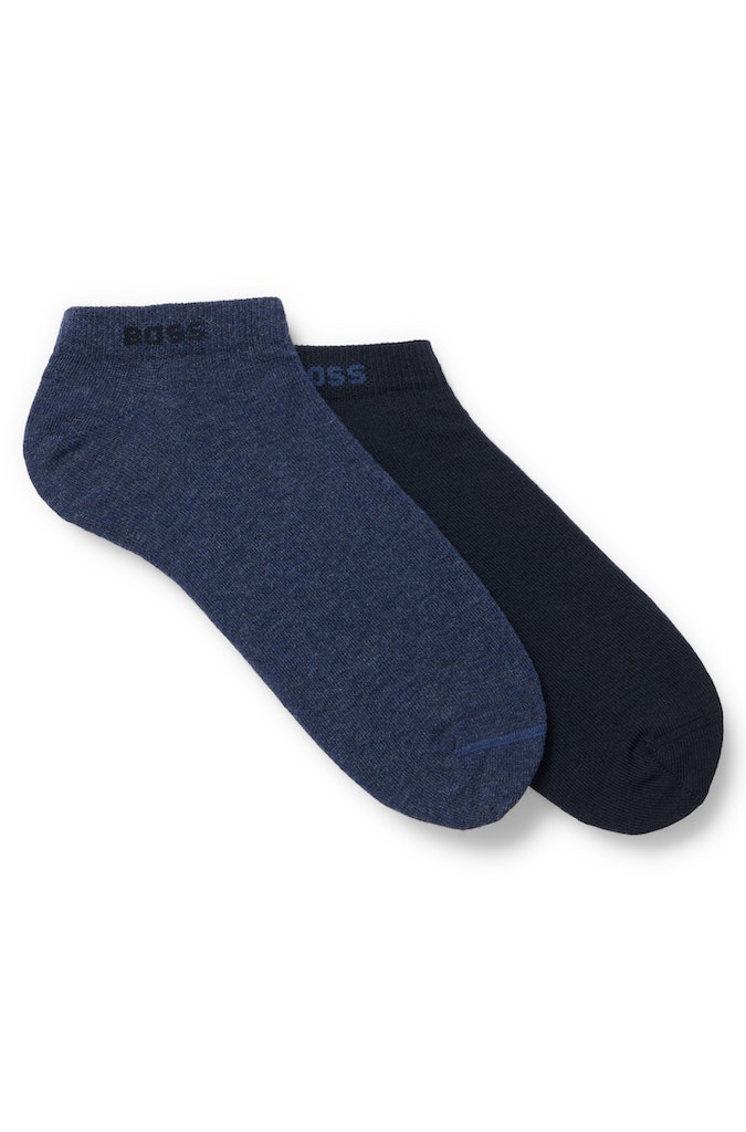 Calzini Normali Uomo BOSS 2P RS Uni Colors CC, Confezione Da 2 Paia, Colore Open Green357, Misto Cotone