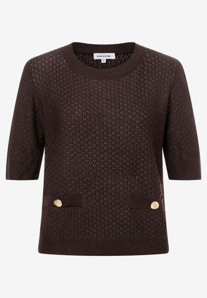 Struktur-Pullover braun