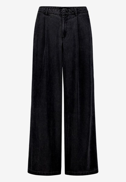 Wideleg-Hose mit Bundfalten