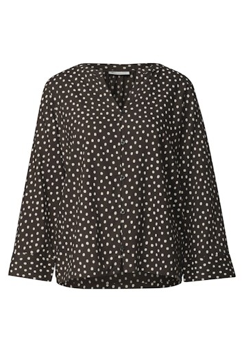 3/4-Arm Bluse mit Split Neck und Print