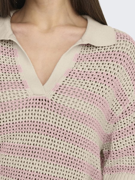 JDYTIKKA S/S POLO PULLOVER KNT NOOS