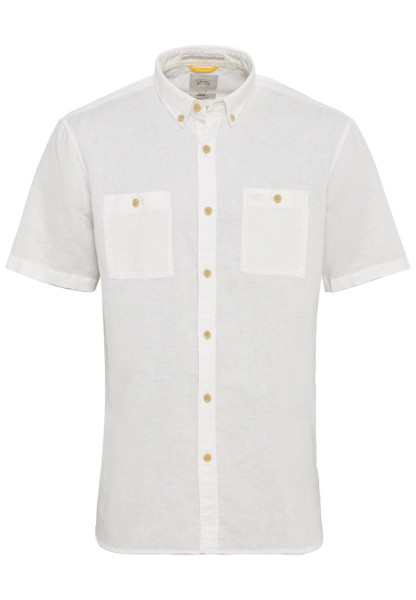 Sommerliches Kurzarmhemd aus einem Baumwoll-Leinenmix