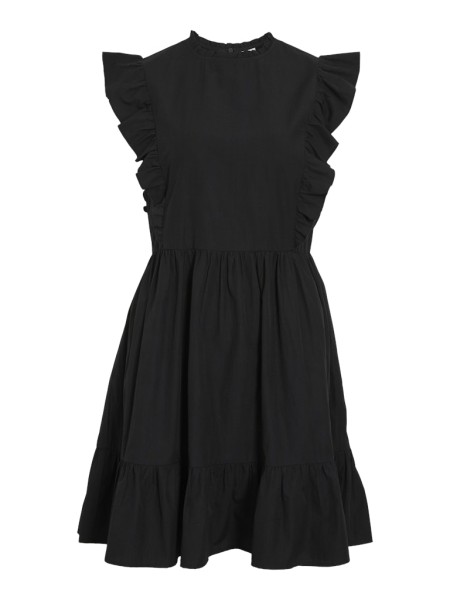 VIRUFELLA O-NECK S/L FRILL DRESS