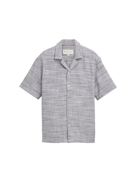 Relaxed Fit Kurzarmhemd mit Struktur