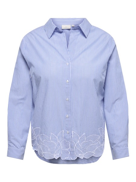 CARCETINA L/S EMB STRIPED SHIRT WVN