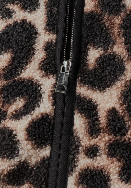 Teddy-Weste mit Zipper und Corddetails