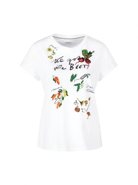 T-Shirt mit Veggie-Stickereien